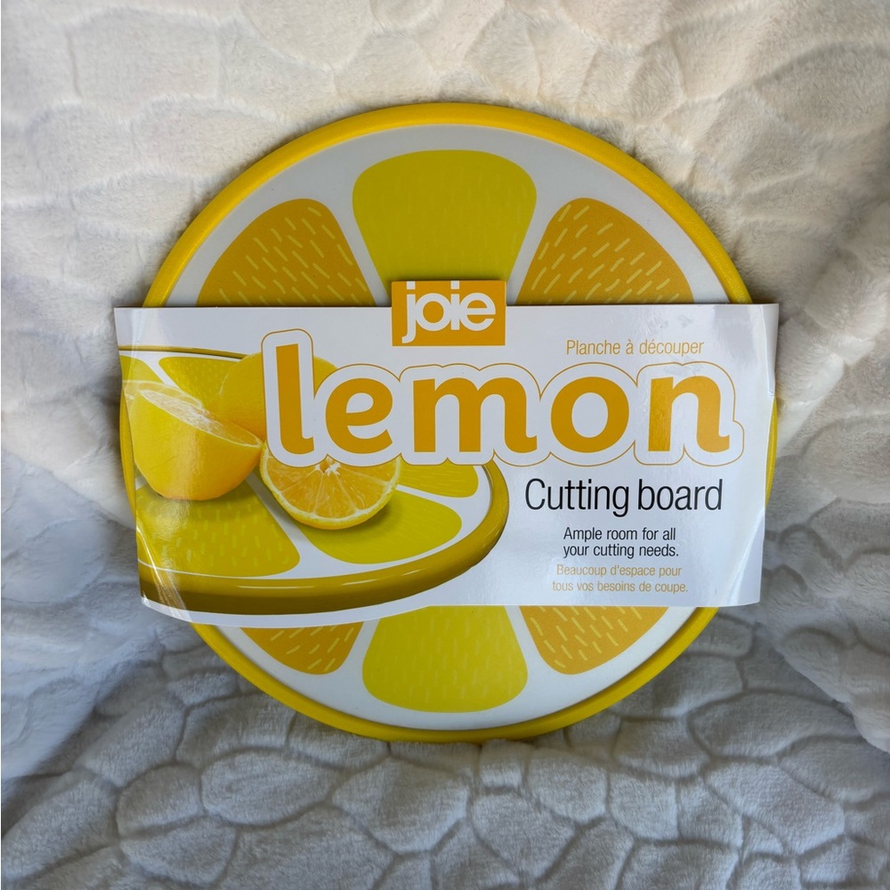 Joie Lemon Yellow Round Cutting Board